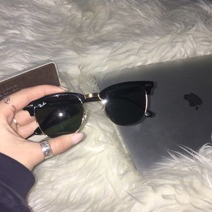 Black Rayban clubmasters authentic
